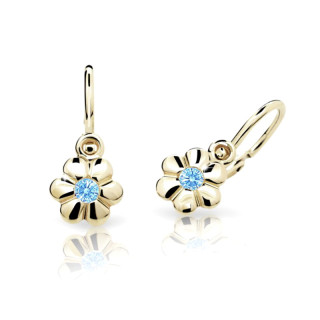 Dětské naušnice zlaté Cutie Jewellery C1736Z-Arctic Blue