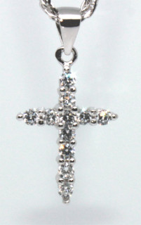 Přívěšek křížek se zirkony 305922
