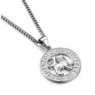 Náhrdelník z chirurgické oceli se znamením Lva WJHP3093