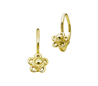 Zlaté dětské náušnice kytičky 231-0239Z