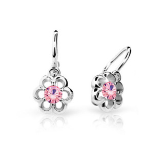 Dětské náušnice Cutie Jewellery C1947B Pink -Bílé zlato 585/000