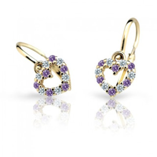 Náušnice pro miminka Cutie C2157Z-Amethyst