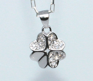 Přívěsek stříbrný čtyřlístek 307055