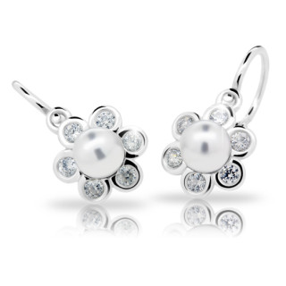 Dětské stříbrné náušnice C2489 White