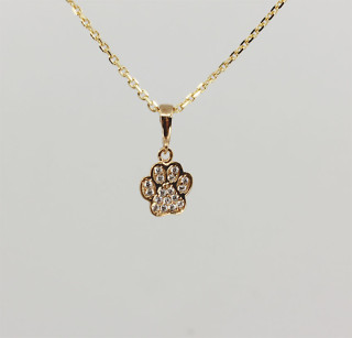 Pozlacený stříbrný přívěsek psí packa 3132910001