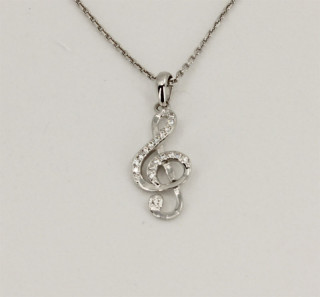 Přívěsek houslový klíč stříbrný 310984001