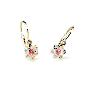 Náušnice pro miminko zlaté C2149Z-Tcf Red