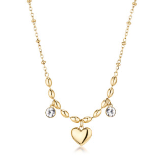 Zlatý náhrdelník z chirurgické oceli Brosway CHAKRA BHKN162