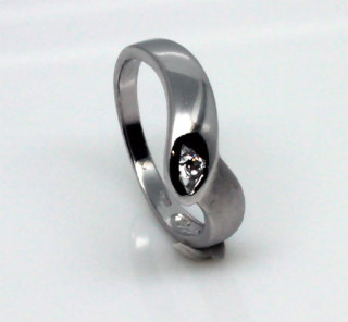 Stříbrný zásnubní prstýnek 0001