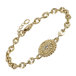 Zlatý náramek z chirurgické oceli BSS1059