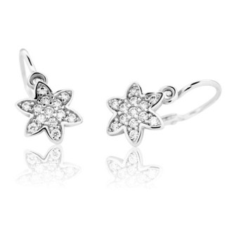 Dětské náušnice z bílého zlata Cutie Jewellery C2206B CZ White