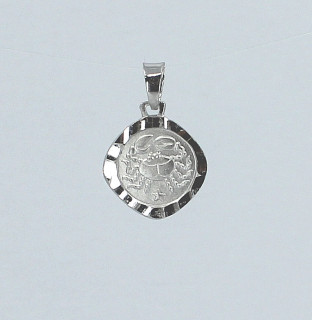 Přívěsek se znamením rak stříbrný 307876004