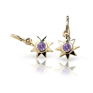 Náušnice pro miminko C1995Z-Fialová