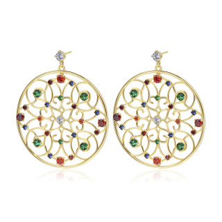 náušnice bižuterie s krystaly BOI21