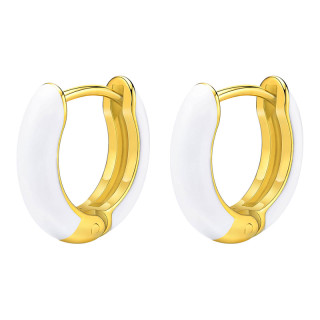 Zlaté ocelové náušnice kroužky SEEH533GD