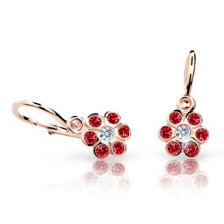 Náušnice pro miminka Cutie C1737R-Ruby Dark