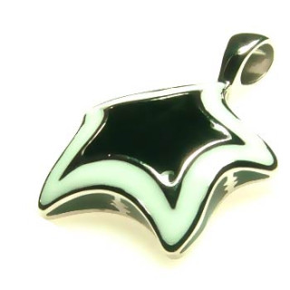 Ocelový přívěsek hvězda z chirurgické oceli 7607