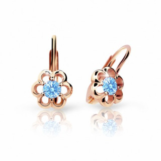 Dětské náušnice zlaté C1947R-kl-Arctic Blue