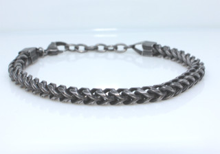 Ocelový náramek na ruku šedý WJHB002