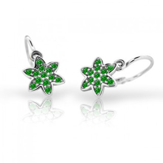 Náušničky pro děti Cutie C2206B-Emerald Green