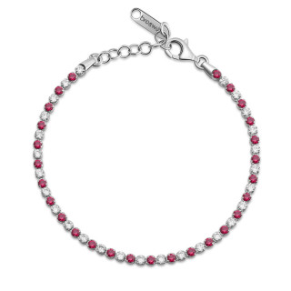 Elegantní náramek stříbro se zirkony Brosway Fancy Passion Ruby FPR130