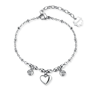 Náramek z chirurgické oceli se srdíčkem Brosway CHAKRA BHKB263