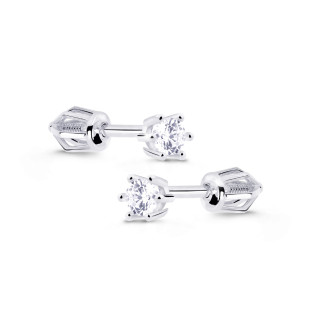 Diamantové náušnice na šroubek z bílého zlata DZ8012-30-00-X-2
