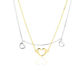 Náhrdelník srdíčka stříbrný 3139180001