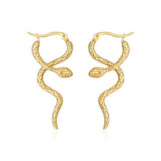 Zlaté hadí náušnice z chirurgické oceli WJHE839GD