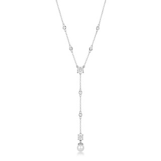 Elegantní stříbrný náhrdelník se zirkony Brosway Fancy Infinite White FIW170