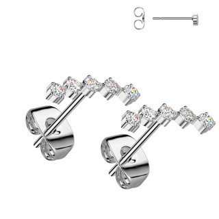 Moderní ocelové náušnice pecky SESE5041ST