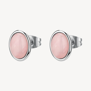 Ocelové náušnice pecky s růženínem Brosway ESSENTIAL BNL146