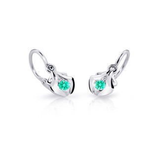 Dětské zlaté naušnice C2224B-Mint Green