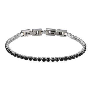 Tenisový náramek z chirurgické oceli s kamínky MBSS19ST-JET
