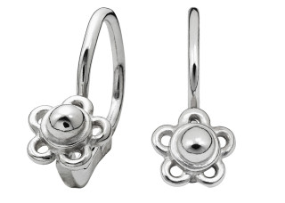 Zlaté dětské náušnice kytičky 231-0239B