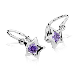 Náušnice pro miminka C1942B Ametyst