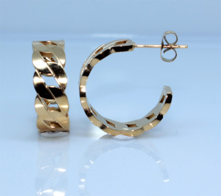 Zlaté ocelové náušnice WJHE456