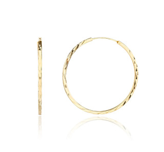 Kruhové stříbrné náušnice pozlacené 3134170001
