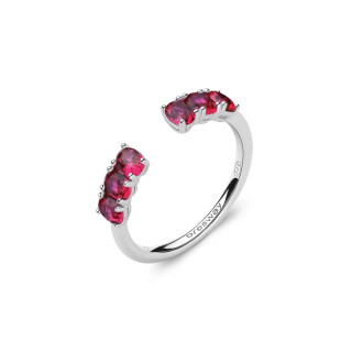 Stříbrný prsten s červenými zirkony Brosway Fancy Passion Ruby FPR11