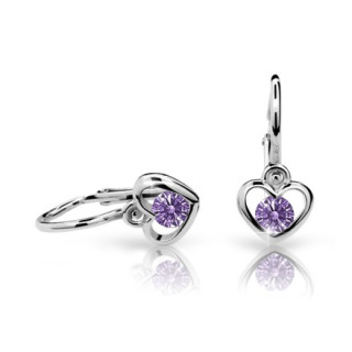 Náušnice pro miminka Cutie C1943B-Amethyst