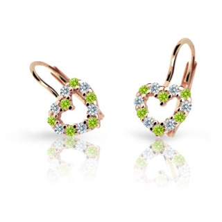 Dívčí náušnice Cutie C2157R-KL-Peridot Green