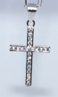 Přívěšek křížek se zirkony 304304