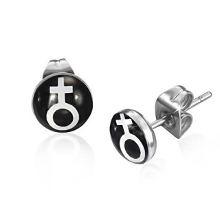 Ocelové náušnice SESSE0077 - Žena