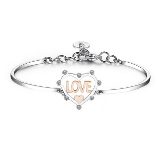 Ocelový náramek srdce Broswa Chakra BHK398