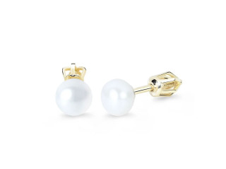 Zlaté perlové náušnice Z8002Z