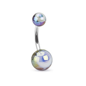 Piercing pupík 1107 - White