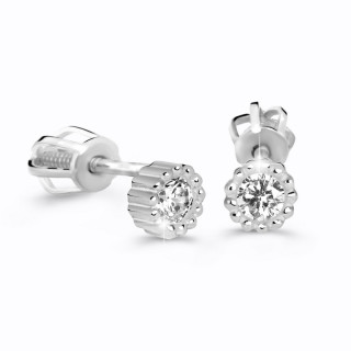 Náušnice z bílého zlata s kamínky Z60236W
