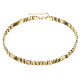Pozlacený náhrdelník choker chirurgická ocel NSS1041