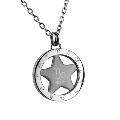 Přívěsek se znamením horoskopu Kozoroh z chirurgické oceli PSS63