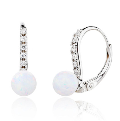 Stříbrné visací opálové náušnice 313365001W